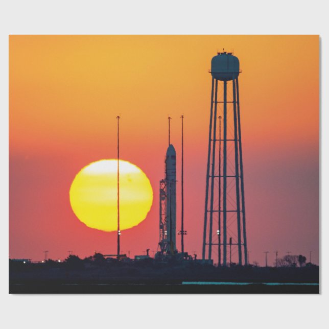 NASA Antares Rocket Sunrise Launch Wrapping Paper (Flat)