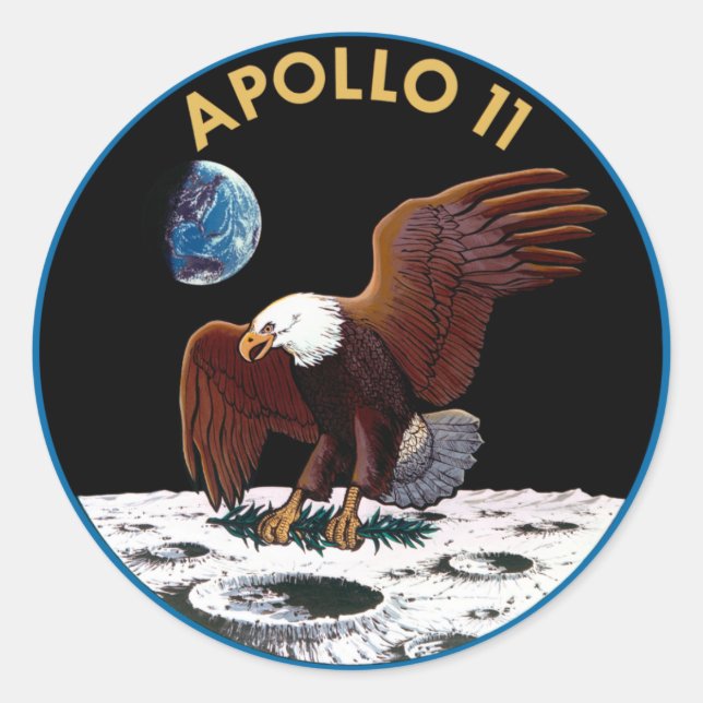 NASA Apollo 11 Logo Classic Round Sticker (Front)
