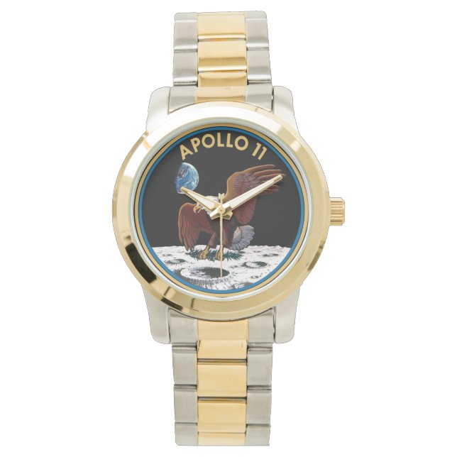 NASA Apollo 11 Logo gold tone watch (Front)