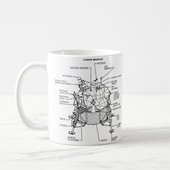 NASA Apollo 11 Lunar Lander Module Coffee Mug (Left)