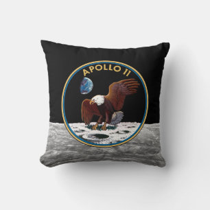 NASA Apollo 11 Moon Landing Lunar Patch Insignia Cushion