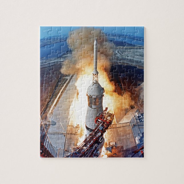 NASA Apollo 11 Moon Landing Rocket Launch Jigsaw Puzzle (Vertical)