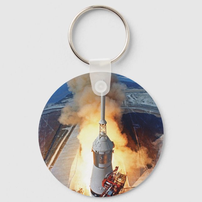 NASA Apollo 11 Moon Landing Rocket Launch Key Ring (Front)