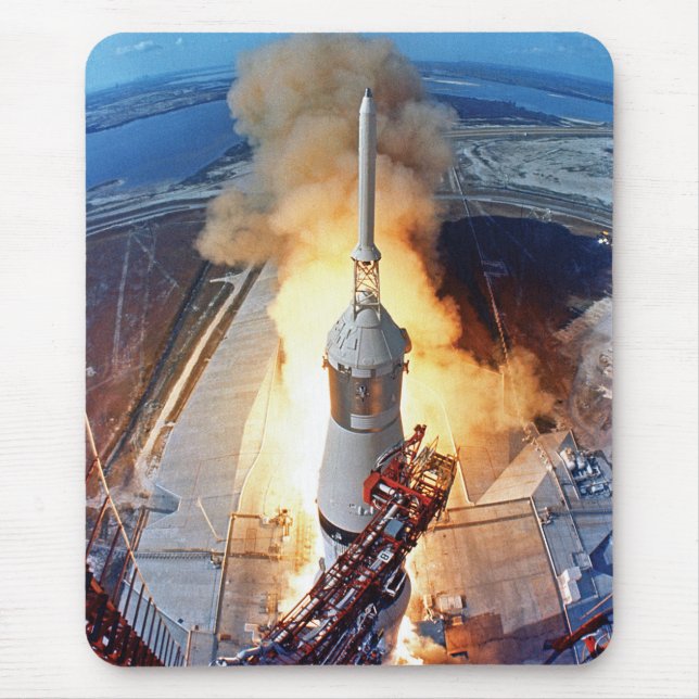 NASA Apollo 11 Moon Landing Rocket Launch Mouse Mat (Front)