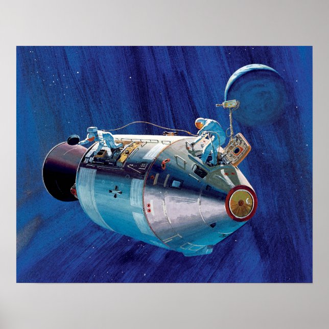 NASA Apollo 15 Command Service Module Artwork Poster (Front)