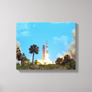 NASA Apollo 16 Saturn V Rocket Launch Canvas Print