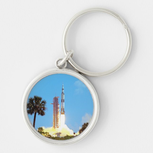NASA Apollo 16 Saturn V Rocket Launch Key Ring (Front)
