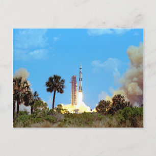 NASA Apollo 16 Saturn V Rocket Launch Postcard