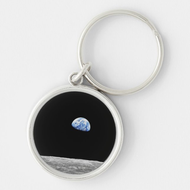 NASA Apollo 8 Earthrise Moon Lunar Orbit Photo Key Ring (Front)