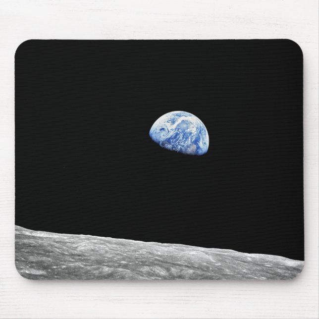 NASA Apollo 8 Earthrise Moon Lunar Orbit Photo Mouse Mat (Front)