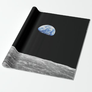 NASA Apollo 8 Earthrise Moon Lunar Orbit Photo Wrapping Paper