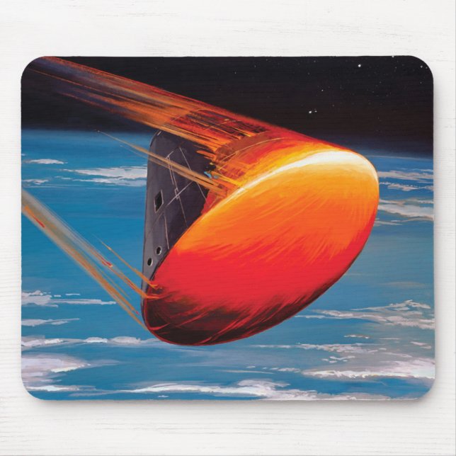 NASA Apollo Command Module Space Capsule Artwork Mouse Mat (Front)