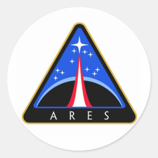 NASA Ares Rocket Logo Classic Round Sticker