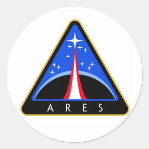 NASA Ares Rocket Logo Classic Round Sticker