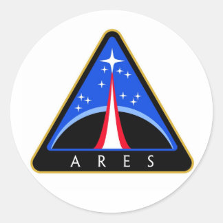 NASA Ares Rocket Logo Classic Round Sticker