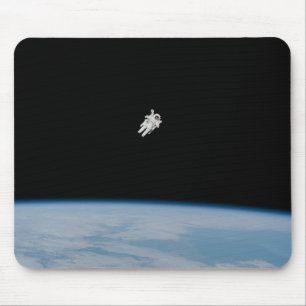 NASA Astronaut Spacewalking Above Earth Mouse Mat