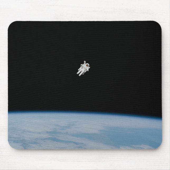 NASA Astronaut Spacewalking Above Earth Mouse Mat (Front)