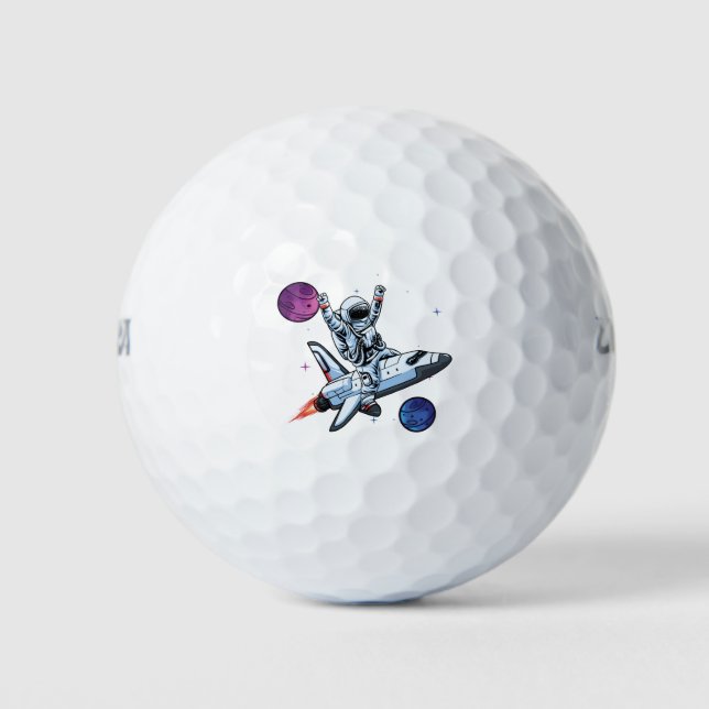 nasa astronauts on space shuttle golf balls (Front)