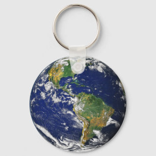 Nasa blue marble earth keychain