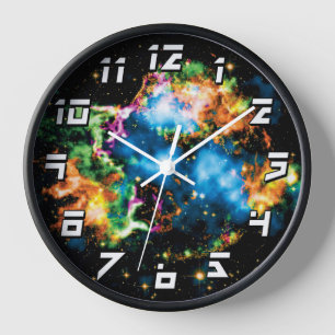 NASA Cassiopeia A Supernova Colourful Space Clock