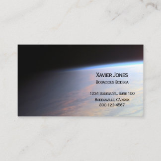 NASA Earth orbit personalised business card