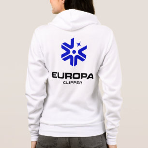 NASA Europa Clipper Logo Rocket White Women’s Hoodie