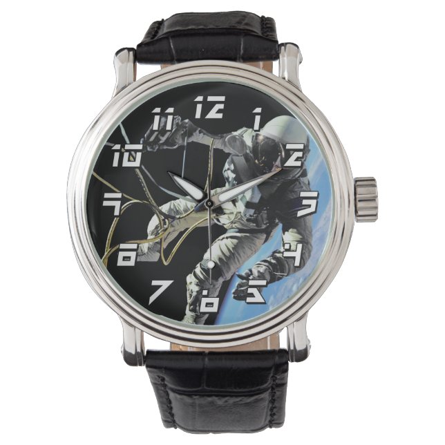 NASA First American Astronaut Spacewalk Photo Watch (Front)