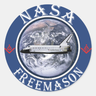 NASA Freemason Classic Round Sticker