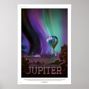 NASA Future Travel Poster - Auroras of Jupiter