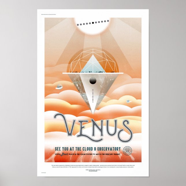 NASA Future Travel Poster - Venus Observatory (Front)