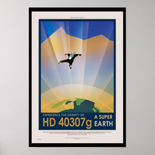 NASA Future Travel Sci Fi Poster - Super Earth