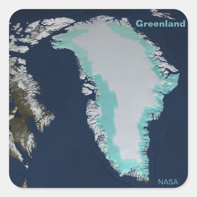 NASA Greenland Ice Sheet Square Sticker (Front)