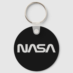 NASA Grey Worm Logo Key Ring