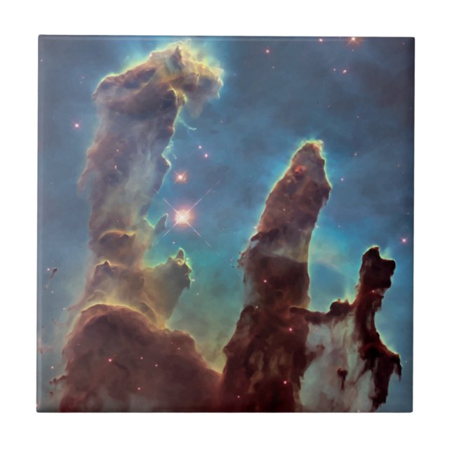 NASA Hubble Telescope Photo PIllars of Creation Tile (Front)
