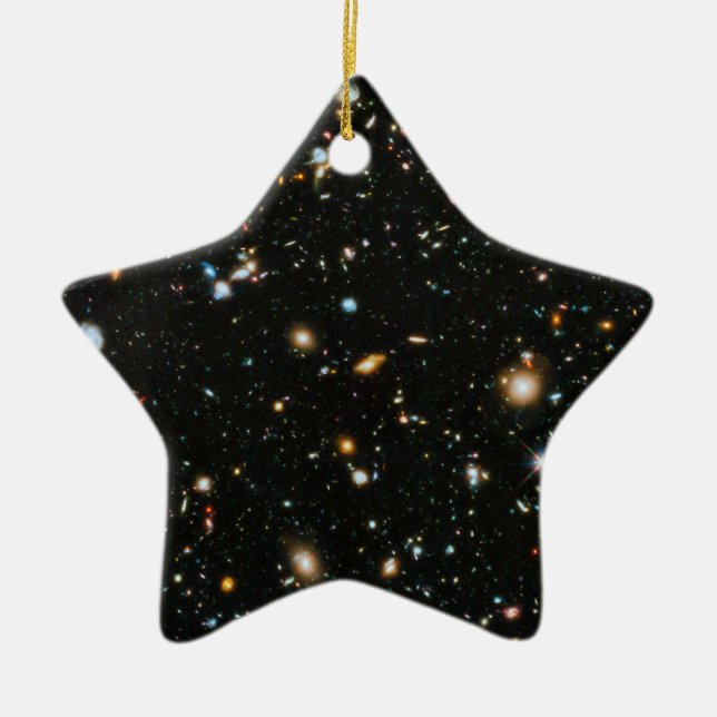 NASA Hubble Ultra Deep Field Galaxies Ceramic Tree Decoration (Front)