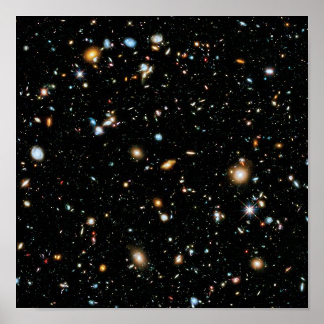 NASA Hubble Ultra Deep Field Galaxies Poster (Front)