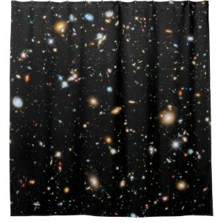 NASA Hubble Ultra Deep Field Galaxies Shower Curtain
