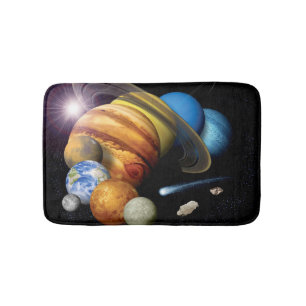 NASA JPL Solar System Planets Montage Space Photos Bath Mat