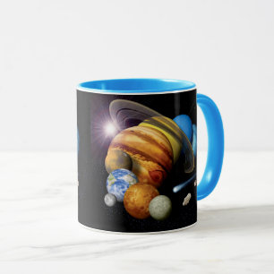 NASA JPL Solar System Planets Montage Space Photos Mug