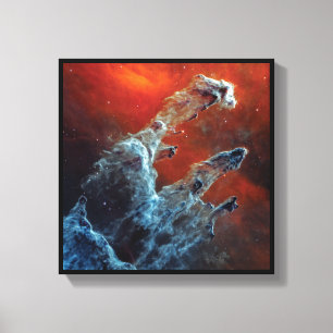 NASA JWST Pillars of Creation Mid Infrared Canvas Print