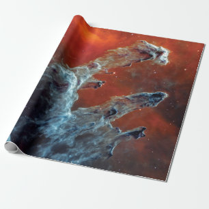 NASA JWST Pillars of Creation Mid Infrared Wrapping Paper