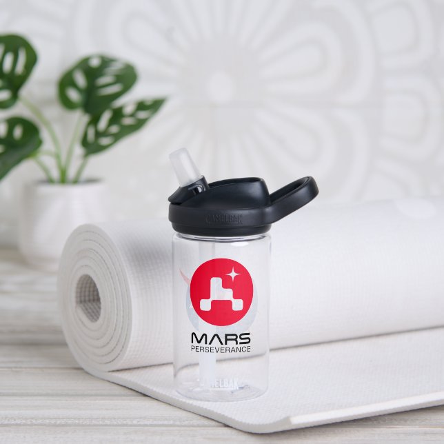 NASA Kids’ Mars Perseverance Rover Logo 14 oz Water Bottle (Yoga (Rotated))