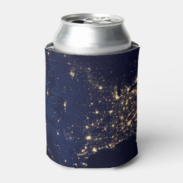Nasa Lights from Space USA Can Cooler (Can Front)