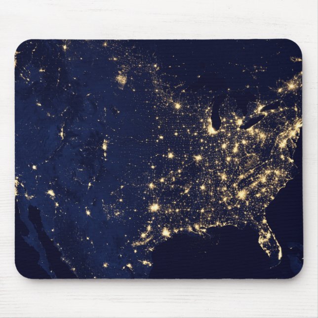 Nasa Lights from Space USA Mouse Mat (Front)