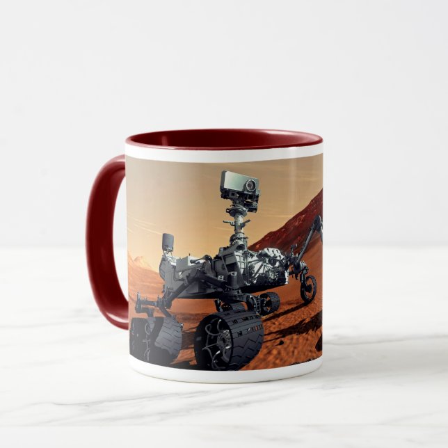 NASA Mars Curiosity Rover Artist Concept Mug (Front Left)