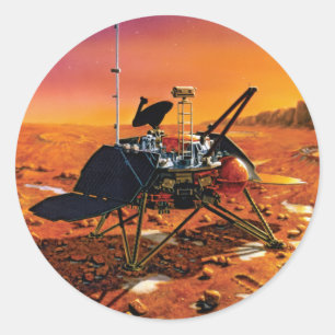 NASA Mars Polar Lander Artist Concept Artwork Classic Round Sticker