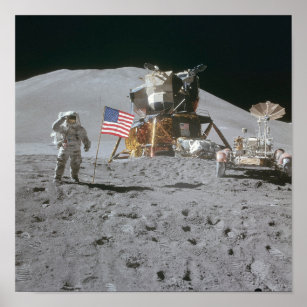 Nasa Moon Landing Apollo 15 Lunar Module 1971 Poster