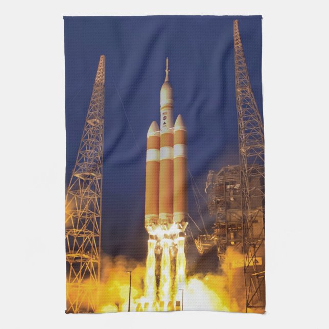 NASA Orion Spacecraft Rocket Launch Tea Towel (Vertical)