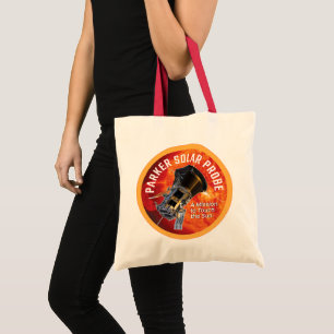 NASA Parker Solar Probe Comet Red Trim Tote Bag
