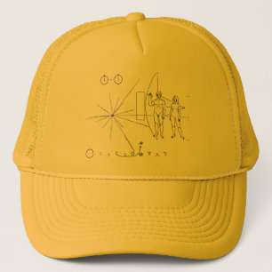 NASA Pioneer 10 Space Probe Gold Plaque Trucker Hat